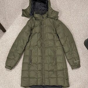 Eddie Bauer Olive Green Puffer Coat